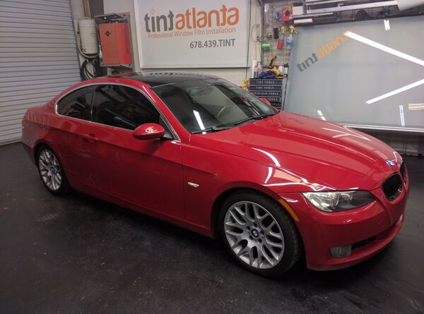 BMW 335i Coupe professional window tint installation Philadelphia metro