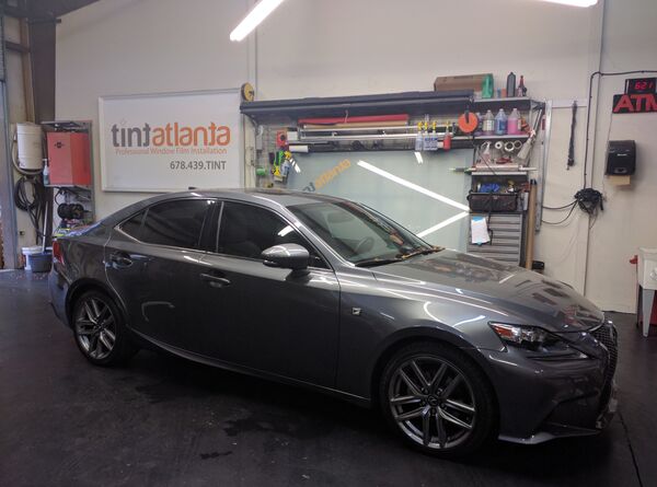 Gray Lexus IS F-Sport with ceramic window tint Tint Philadelphia